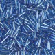 Miyuki Bugle 6mm Beads - Silverlined sapphire BGL2-19